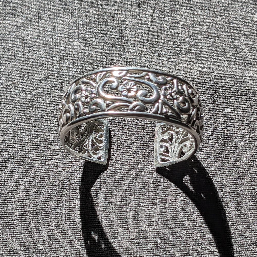 Sterling Silver Filagree Cuff Bracelet